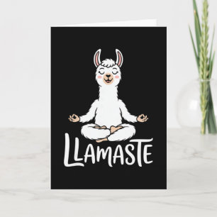 Llamaste Funny Llama Yoga Meditation Namaste Pun Card