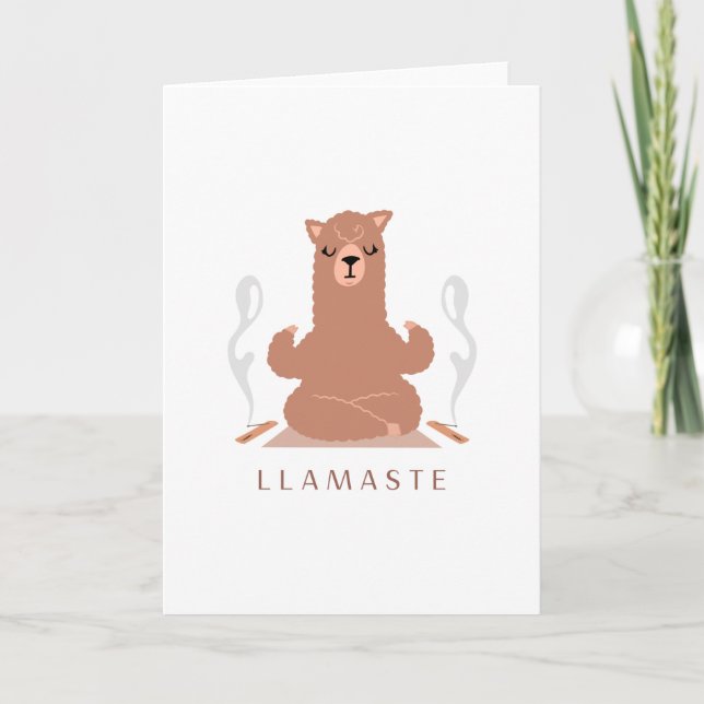 Llamaste - Llama Meditation Design Card (Front)