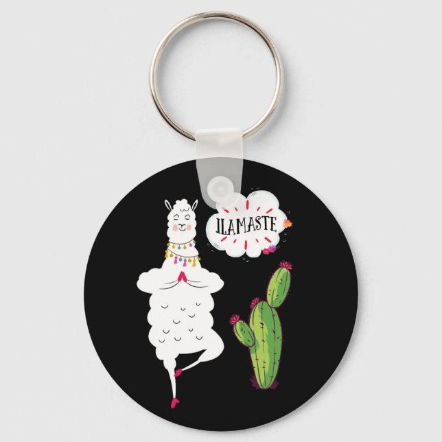 Llamaste LLama Yoga Key Ring (Front)