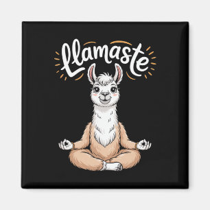 Llamaste Meditating Llama Yoga Pun Zen Humour Magnet