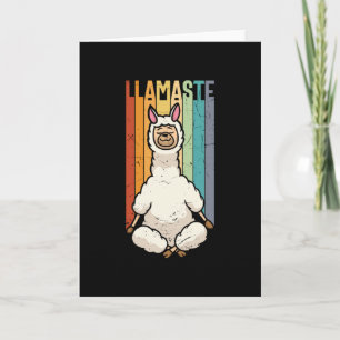 Llamaste Namaste Yoga Cute Llama Alpaca Card