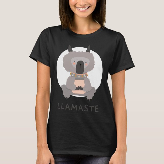 Llamaste  Namaste Yoga Llama   men women kids T-Shirt (Front)