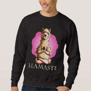 Llamaste Yoga Llama Namaste Workout Alpaca Lovers Sweatshirt
