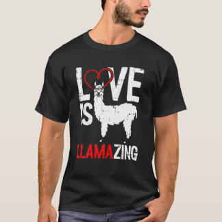 Llamazing Valentines Day Cute V-Day Heart Boys Gir T-Shirt