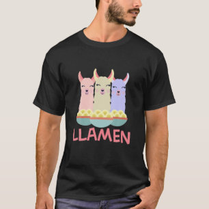 Llamen Designs For Ramen Noodle Lover T-Shirt