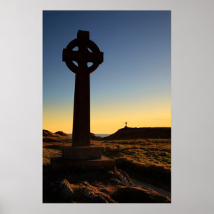 Llanddwyn Island Crosses, Anglesey, wales Poster
