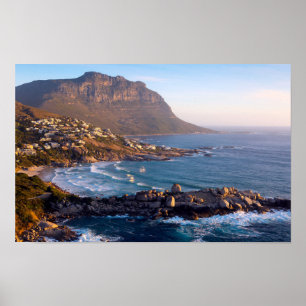 Llandudno Beach Serenity: Cape Town Coastal Sunset Poster