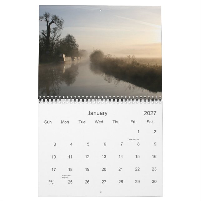 Llangollen Canal Calendar 2012 (Jan 2027)