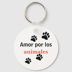 Llavero amor por los animales key ring