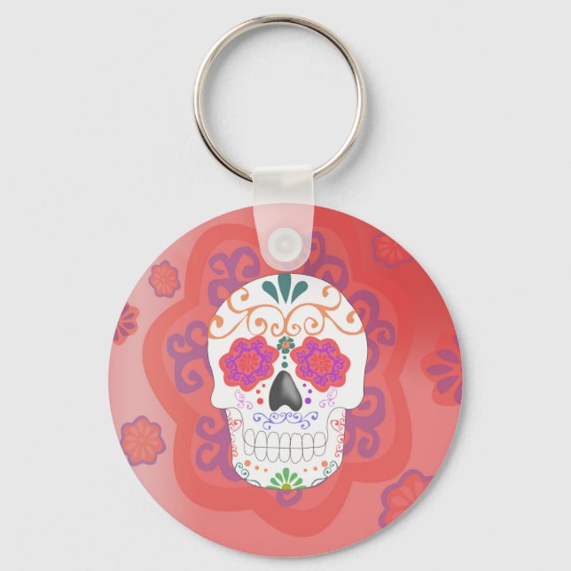 Llavero de calavera mexicana key ring (Front)