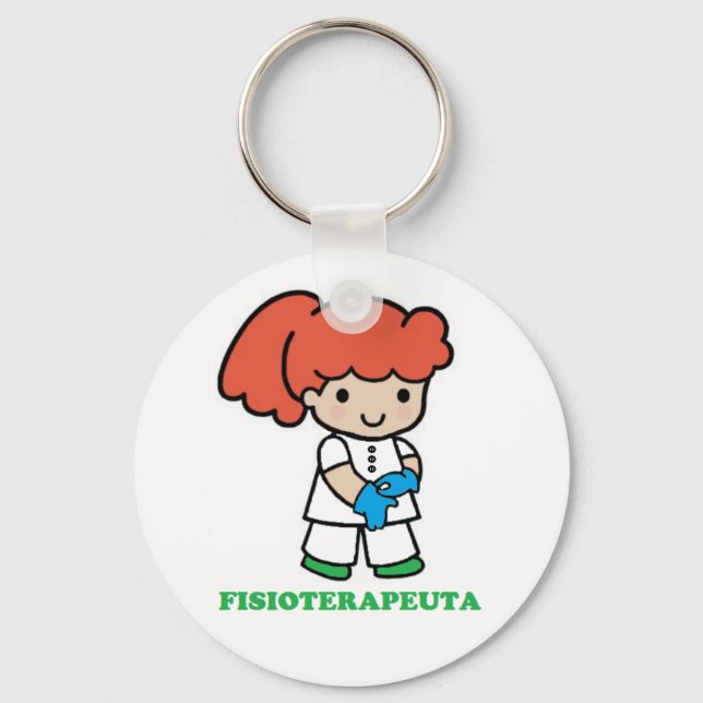 Llavero de chica fisioterapeuta key ring (Front)