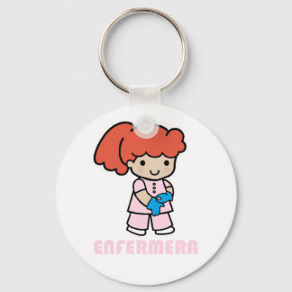 Llavero de enfermera con guantes key ring