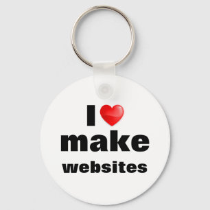 Llavero I love make websites Key Ring