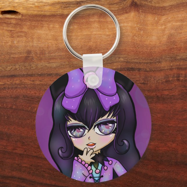 Llavero Kuromi fanart Key Ring (Back)