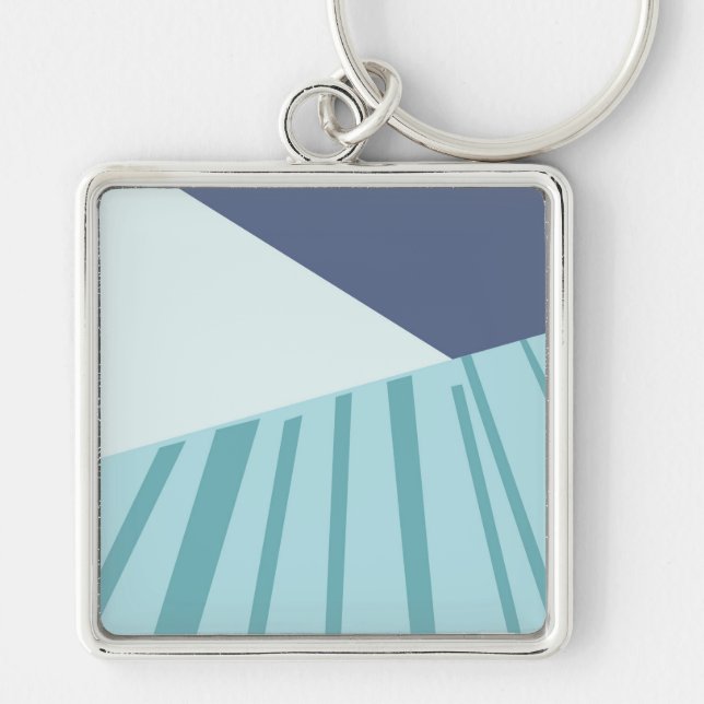 Llavero tipo chapa blå key ring (Front)