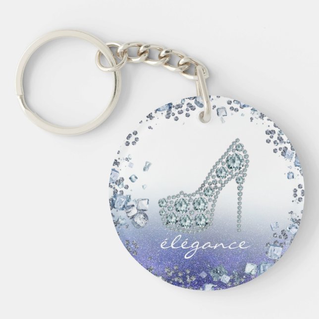 LLAVERO with Elegant Glass Key Ring (Front)