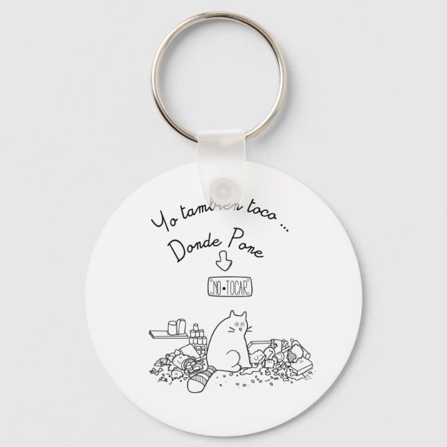 Llavero yo también toco donde pone no tocar key ring (Front)