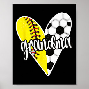 Ller Grandma Proud Softll Soccer Player Grandma  Poster