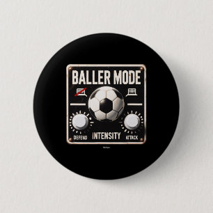 Ller Mode - Black Sign Attack And Defend The Goal 6 Cm Round Badge