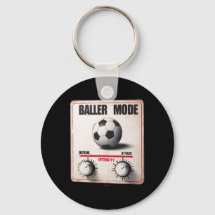Ller Mode - White Red Sign Attack And Defend Inten Key Ring