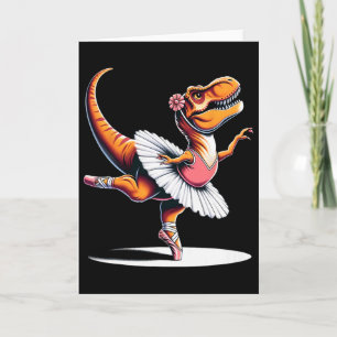 Llerina T-rex Dancing Card