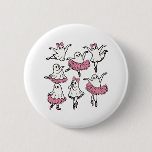 Llet Ghost Dancer Cute Boo Dancing Halloween 6 Cm Round Badge