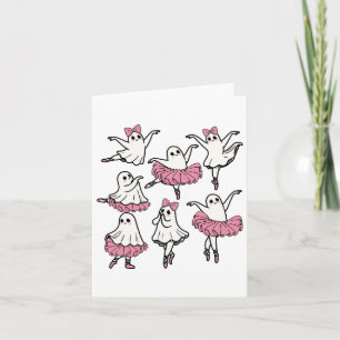 Llet Ghost Dancer Cute Boo Dancing Halloween Card