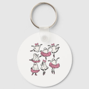 Llet Ghost Dancer Cute Boo Dancing Halloween  Key Ring