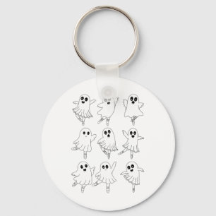 Llet Ghost Dancing Dancer Dance Teacher Halloween  Key Ring