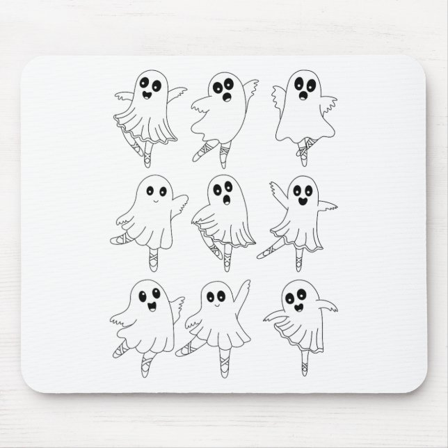 Llet Ghost Dancing Dancer Dance Teacher Halloween  Mouse Pad (Front)
