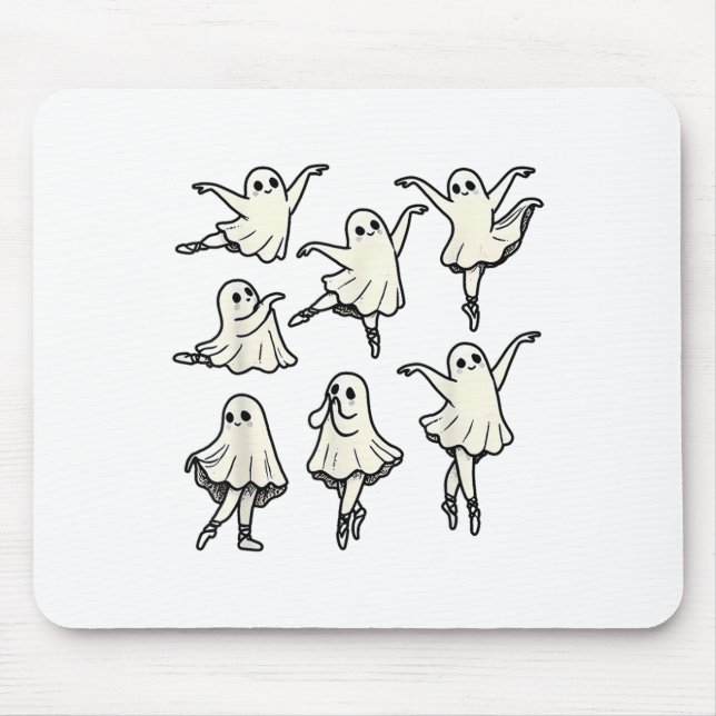 Llet Ghost Llet Dancer Spooky Dance Teacher Hallow Mouse Pad (Front)