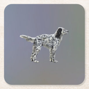 LLewellin Setter Square Paper Coaster