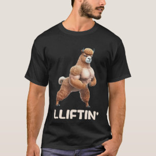 Lliftin' Llama Weightlifting Bodybuilding Gym Fitn T-Shirt