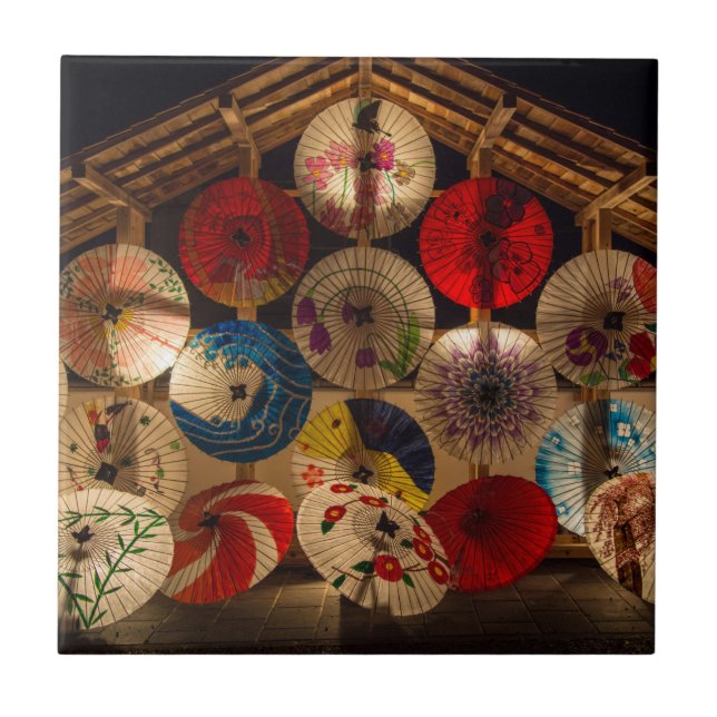 llluminated Parasols Ceramic Tile (Front)