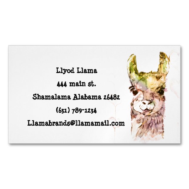 Lloyd llama Standard, 3.5" x 2.0" Business Card (Front)