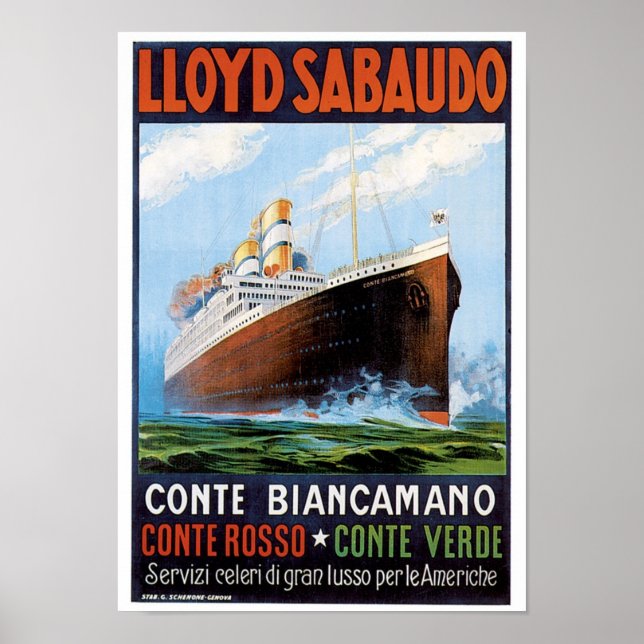 Lloyd Sabaudo Comte Biancamano Poster (Front)