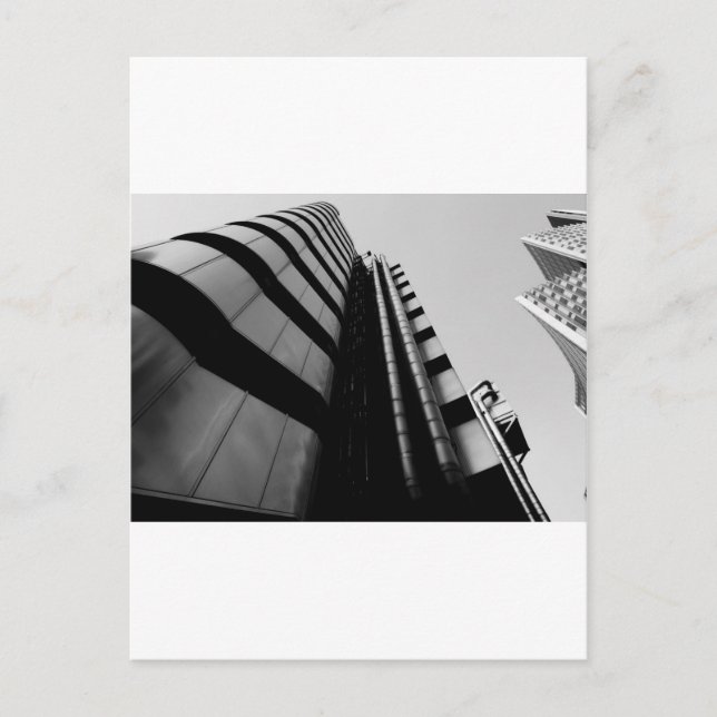 lloyds building black and white postcard (Front)