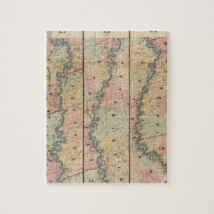 Lloyd's map of the Lower Mississippi River Jigsaw Puzzle
