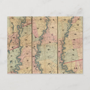 Lloyd's map of the Lower Mississippi River Postcard