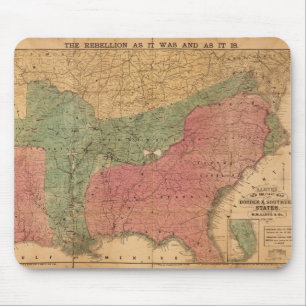 Lloyd's New Military Map Border & Southern States Mouse Pad
