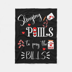 Lls Heart Funny Pharmacist Life Valentines Day  Fleece Blanket