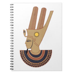 llustration  of Antique Hathor Egyptian goddess  Notebook