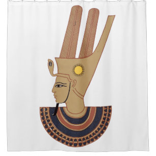 llustration  of Antique Hathor Egyptian goddess  Shower Curtain