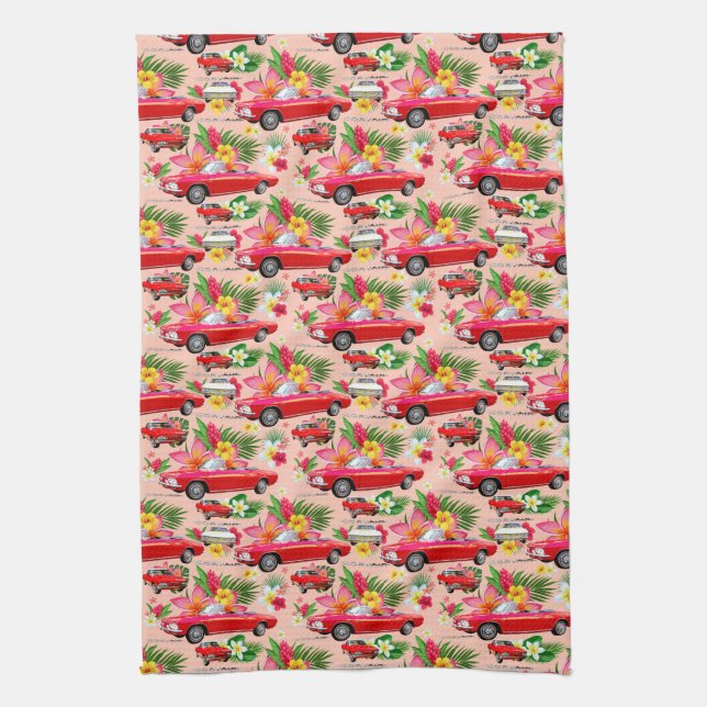 LM Corvair Hawaiian Tea Towel (Vertical)
