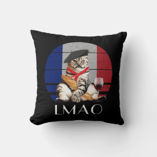 LMAO Le Meow French Cat Cushion