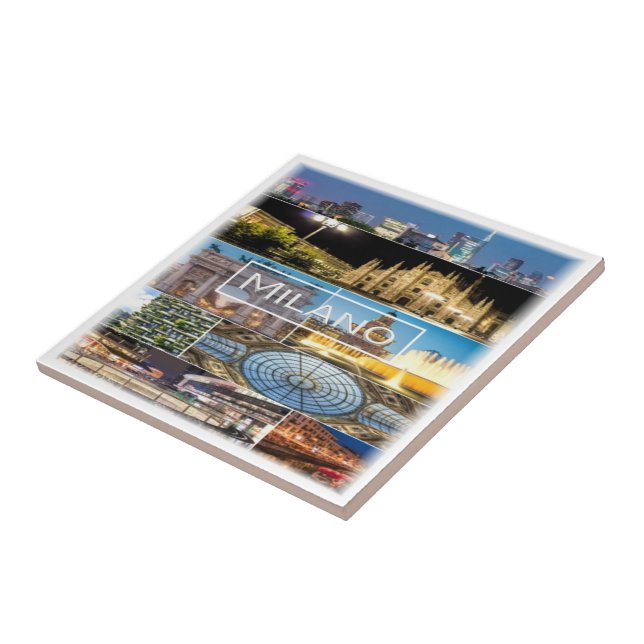 LMD003 MILAN, Mosaic, Lombardy, Italy, Ceramic Tile (Side)