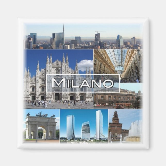 LMD004 MILAN, Milano, cathedral church, Fridge Magnet (Front)