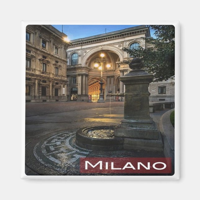 LMD005 MILAN Galleria Vittorio Emanuele - Fridge   Magnet (Front)