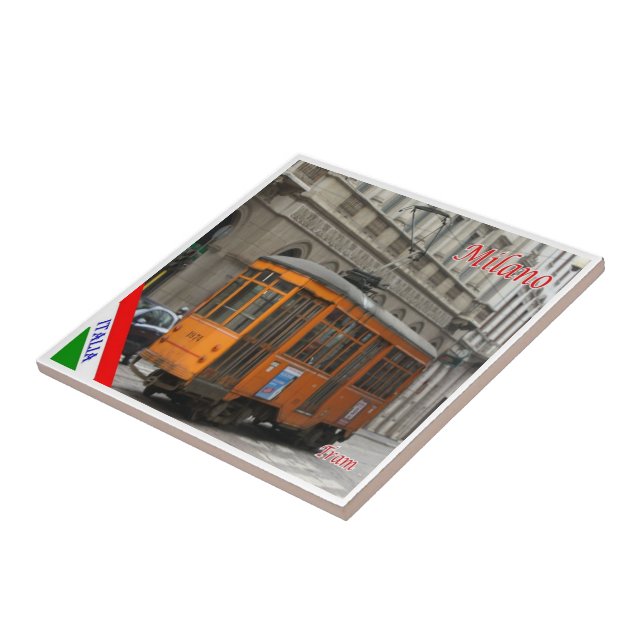 LMD007 MILAN TRAM line 1, Italy,  Ceramic Tile (Side)