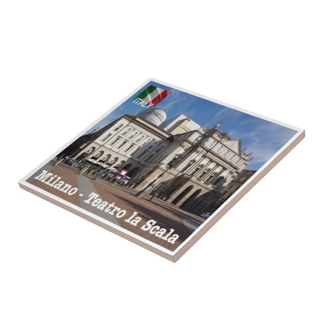 LMD008 MILAN, Theatre alla Scala, Italy, Ceramic Tile (Side)